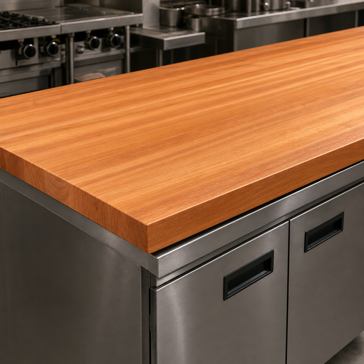 Product image #3 for Boos Block 84" x 30" American Cherry Edge Grain Kitchen Countertop, 2-1/4" Thick, Varnique Finish
