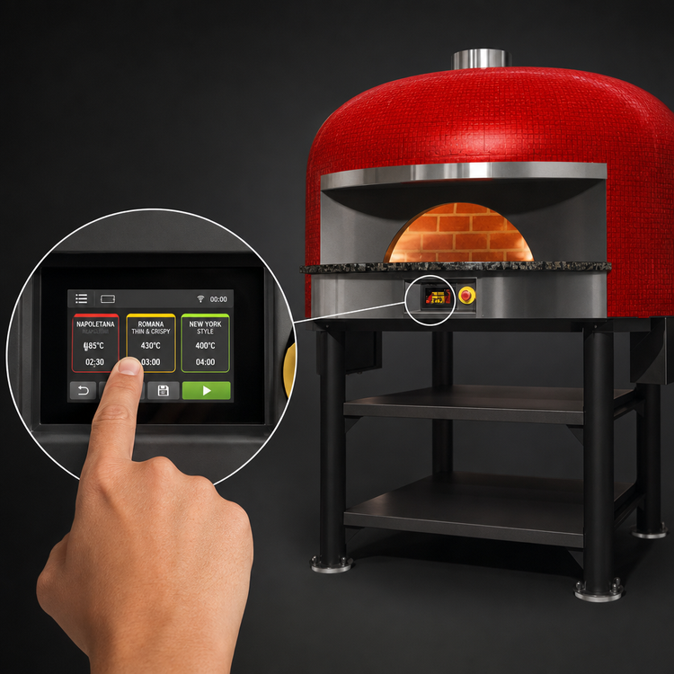 Product image #3 for Marra Forni Neapolitan NP165G Round Gas-Fired Brick Deck Pizza Oven with Stand