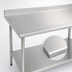 Thumbnail image #3 for BlendPort® Budget Series 60 Inch x 30 Inch 430 Stainless Steel Work Table with 4-1/2 Inch Backsplash and Undershelf