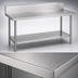 Thumbnail image #3 for Duke 120 in. x 30 in. Stainless Steel Work Table with 10 in. Riser and Undershelf