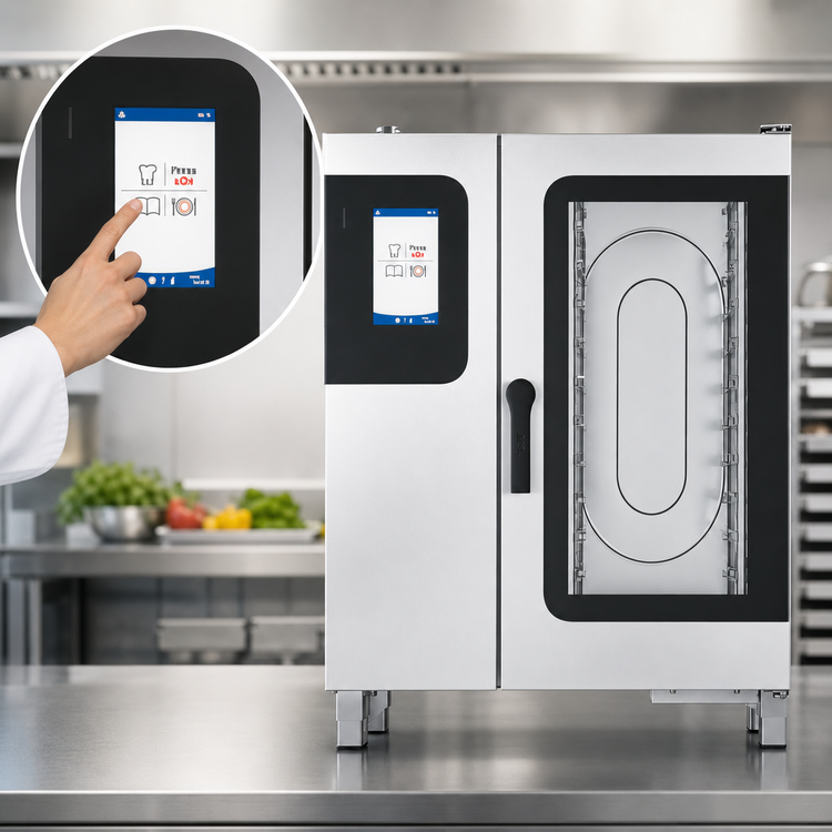Product image #3 for Convotherm K12 C4 ET 10.10GS-N DD Maxx Pro School Package Gas Boilerless Combi Oven/Steamer with Stand