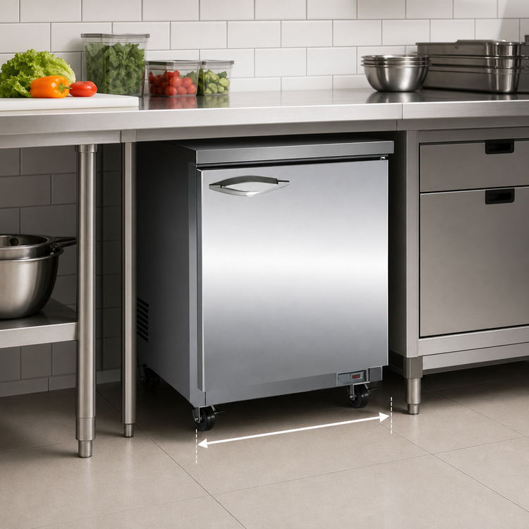 Product image #3 for IKON Refrigeration IUC28F 27.8-Inch Undercounter Freezer, 1 Section, 6.5 Cu. Ft., Solid Door