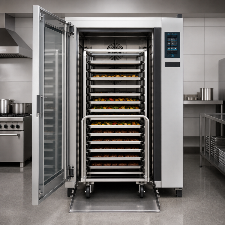 Product image #3 for UNOX ChefTop MIND.Maps Plus BIG Gas Roll-In Combi Oven with Steam, 20 Sheet Pan Capacity, 120V