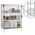 Thumbnail image #3 for Metro Super Erecta Stationary Wire Security Cage with Sliding Doors, Chrome Finish, 50-1/2 x 28-1/2 x 66-13/16 In.