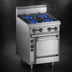Thumbnail image #3 for Bistro 24-Inch Gas Restaurant Range with 4 Open Burners and Cabinet Base