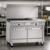 Thumbnail image #3 for Southbend Ultimate 48-Inch Gas Restaurant Range with 2 Non-Clog Burners, 36-Inch Thermostatic Griddle, and 2 Space Saver Ovens