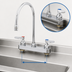Thumbnail image #3 for T&S Brass B-1194-QT-A22 Workboard Mixing Faucet, Deck Mount, 8-Inch Centers, 8-13/16-Inch Swivel Gooseneck, 2.2 GPM