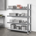 Thumbnail image #3 for Cambro Camshelving Elements XTRA 4-Tier Solid Stationary Add-On Polymer Shelving Unit, 24 x 42 x 72 Inches, Speckled Gray