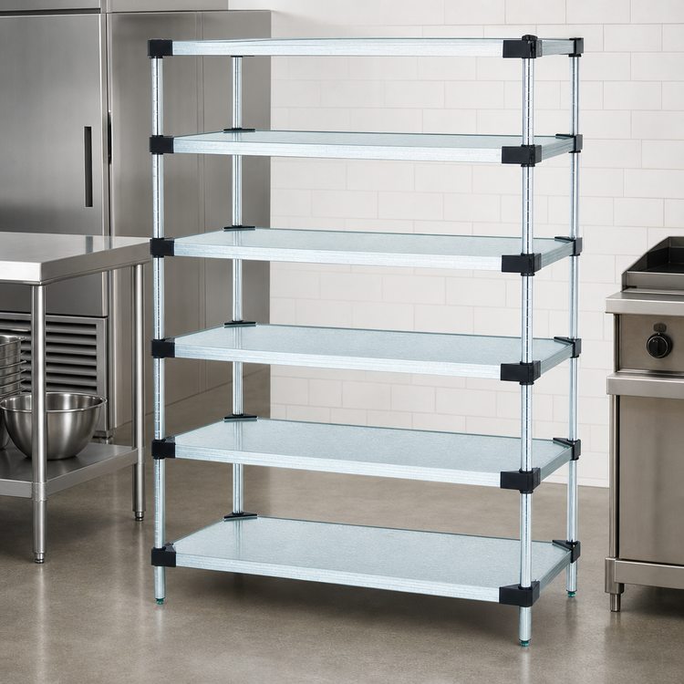 Product image #3 for 54" W x 14" D x 63" H Stationary Solid Shelving Starter Kit