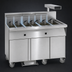 Thumbnail image #3 for Imperial Electric Floor Fryer, 5-Tank, 75 lb. Capacity Each, Built-In Filter System