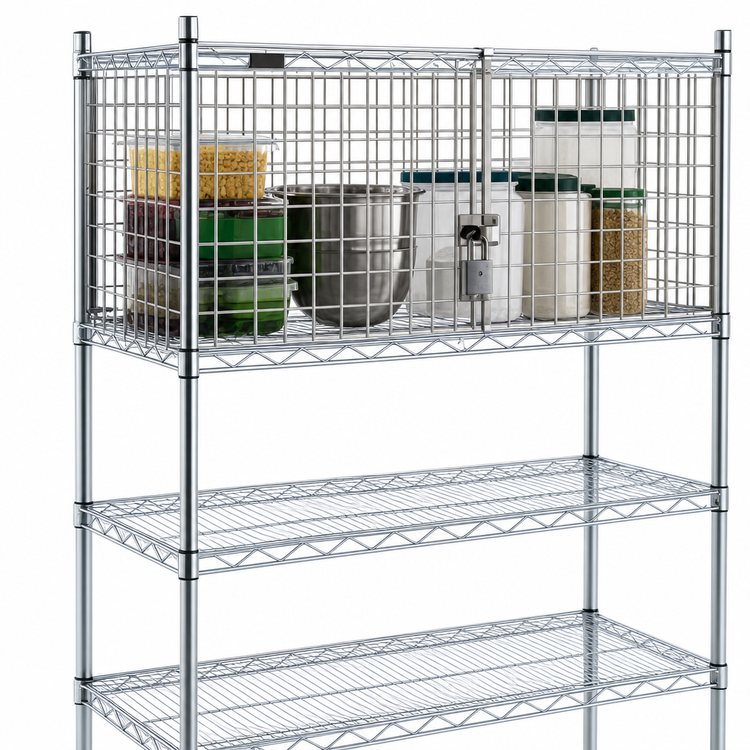 Product image #3 for Eagle Group 48" x 18" Stainless Steel Security Enclosure Kit with Hinged Doors