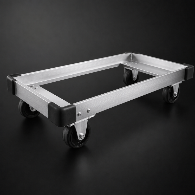 Product image #3 for Metro 48 Inch x 18 Inch Made-to-Order Aluminum Truck Dolly Frame with Wraparound Bumper