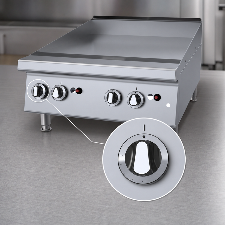 Product image #3 for Garland 24-Inch Countertop Heavy-Duty Gas Griddle with Snap-Action Thermostatic Controls and Smooth Steel Plate, 56,000 BTU