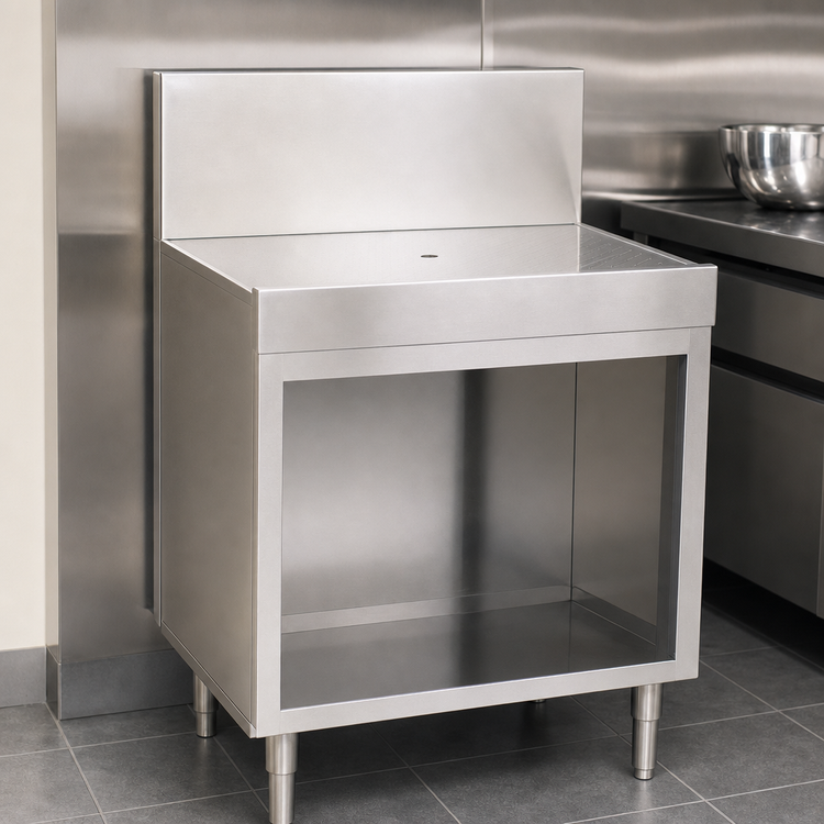 Product image #3 for Spec-Bar Open Base Workboard Cabinet, 48-Inch Wide x 19-Inch Deep, Stainless Steel, Freestanding