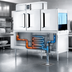 Thumbnail image #3 for Hobart CL66-DWR Single-Tank High Temperature Rack Conveyor Dishwasher with Drain Water Energy Recovery