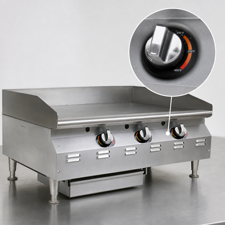 Product image #3 for RedHots Chef's Line Extra-Deep Countertop Electric Griddle, 36-Inch