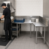 Thumbnail image #3 for Advance Tabco Korner Clean Right-Hand L-Shaped Dish Table, 107-Inch Long, 14 Gauge 304 Stainless Steel