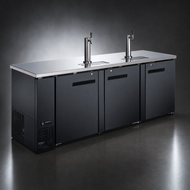 Product image #3 for Three-Section Draft Beer Cooler/Kegerator with 2 Dispensers, 32 Cu. Ft., 5 Half-Barrel Keg Capacity