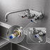 Thumbnail image #3 for T&S Brass B-1106 Wall-Mount Workboard Faucet with 8-Inch Swing Nozzle, 3-1/2-Inch Centers