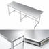 Thumbnail image #3 for Sapphire Manufacturing 120-Inch x 18-Inch 18-Gauge Stainless Steel Work Table with Open Galvanized Base