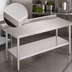Thumbnail image #3 for John Boos Stallion Economy Stainless Steel Work Table with 5-Inch Backsplash and Adjustable Undershelf, 72 x 30 Inches