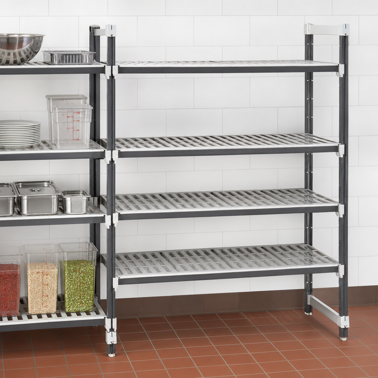Product image #3 for Cambro Camshelving Elements XTRA 21 x 36 x 84 Inch 5-Shelf Vented Stationary Add-On Unit