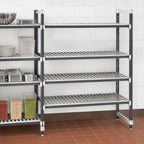 Thumbnail image #3 for Cambro Camshelving® Elements EXA213684V5480 21 x 36 x 84 Inch 5-Shelf Vented Stationary Add-On Shelving Unit, Speckled Gray