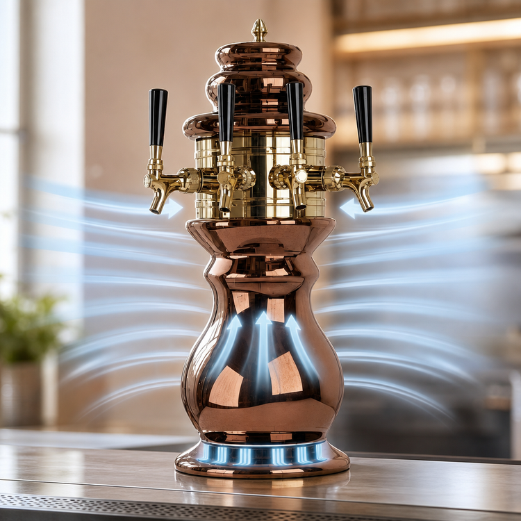 Product image #3 for Braumeister Countertop Air-Cooled 4-Faucet Ceramic Draft Beer Tower
