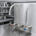 Thumbnail image #3 for EverSteel 8-Inch Wall-Mount Stainless Steel Workboard Mixing Faucet with 5 3/4-Inch Swivel Gooseneck and 2.2 GPM Aerator