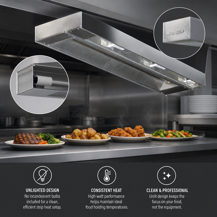Product image #3 for Eagle RedHots 66-Inch High-Watt Unlighted Single Rod Strip Heat Lamp, 208V