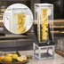 Thumbnail image #4 for Cal-Mil Cinderwood 3-Gallon Square Beverage Dispenser with Ice Chamber and Drip Tray