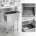 Thumbnail image #3 for BK Resources One-Compartment Economy Stainless Steel Sink with 18