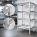 Thumbnail image #3 for Lifetime Tough 4-Shelf Channel-Style Aluminum Dunnage Shelving Rack, 42W x 20D x 64H