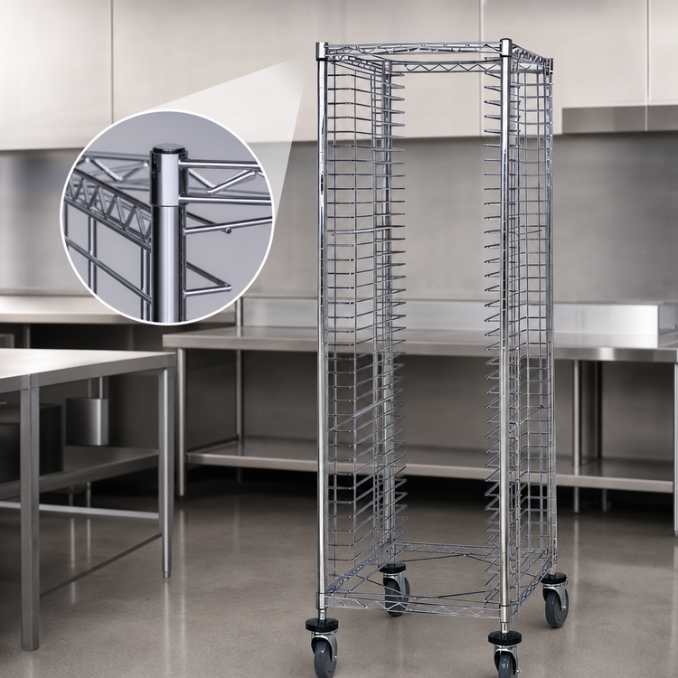 Product image #3 for Conductive Full-Size End-Loading Tray Cart with Casters, 38-Tray Capacity