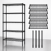 Thumbnail image #3 for Quantum Black Epoxy Antimicrobial 5-Shelf Wire Shelving Starter Kit, 42W x 24D x 86H