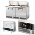 Thumbnail image #3 for True 64 1/8-Inch 2-Section Sandwich/Salad Prep Table with Insulated Hood, 24-Pan Top, and Rear-Mounted Self-Contained Refrigeration