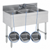 Thumbnail image #3 for Advance Tabco Special Value Series 3-Compartment Underbar Sink Unit with 10-Inch Splash-Mount Faucet, 36 x 18 x 33 Inches