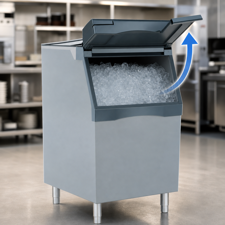 Product image #3 for Scotsman 30 Inch Rotocast Plastic Ice Bin with Top-Hinged Front Door, 536 lb Capacity