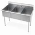 Thumbnail image #3 for Sapphire 36-Inch Three-Compartment Budget Sink, 18-Gauge 430 Stainless Steel