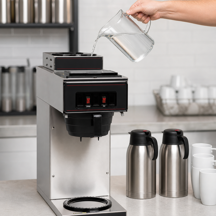 Product image #3 for BUNN VP17-2 Stainless Pourover Commercial Drip Coffee Maker with 2 Warmers