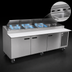 Thumbnail image #3 for Delfield LiquiTec 48-Inch Single-Section Refrigerated Pizza Prep Table with Raised Rail and Cutting Board