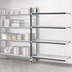 Thumbnail image #3 for Cambro Camshelving® Elements EXA183084S4480 4-Tier Solid Polymer Add-On Shelving Unit, 18 x 30 x 84 Inches, Speckled Gray