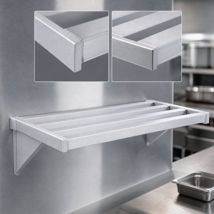 Product image #4 for New Age Adjust-A-Shelf Heavy-Duty Wall-Mounted Aluminum Shelf, 36 x 18 Inches
