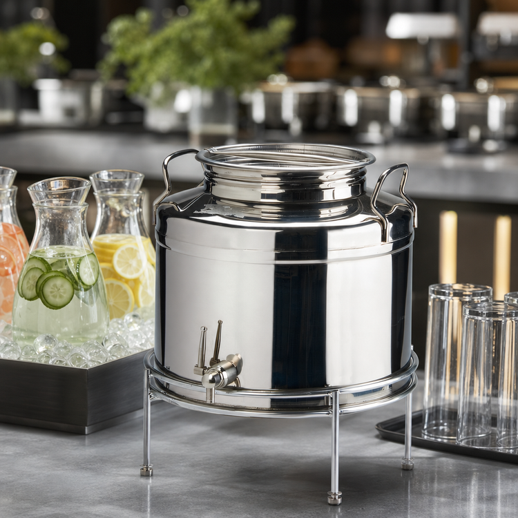 Product image #3 for Cal-Mil Single 3-Gallon Stainless Steel Beverage Dispenser