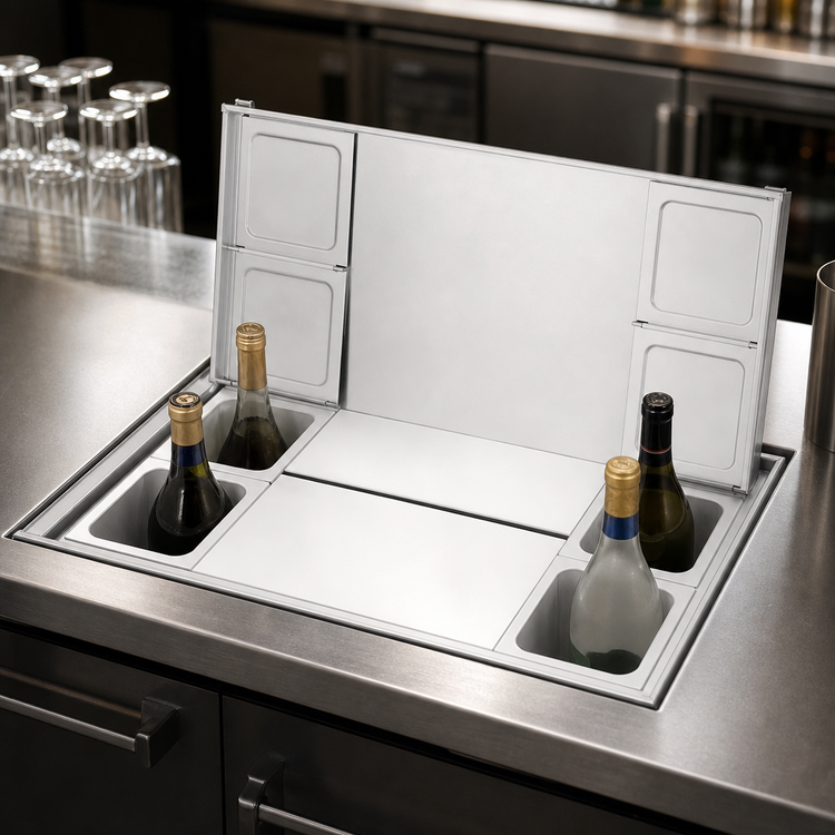 Product image #3 for Top Shelf BW6-24 24-Inch Underbar 6-Bottle Bottle Well Ice Chest Cover Assembly