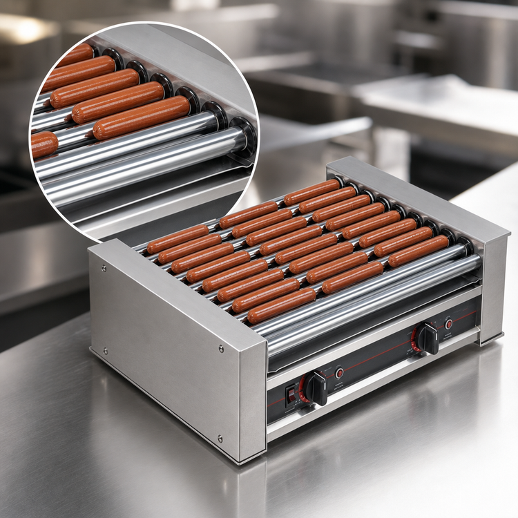 Product image #3 for Roll-A-Grill 10-Roller Hot Dog Grill, 36 Hot Dog Capacity, 220V