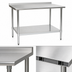 Thumbnail image #3 for Eagle Group Deluxe Series Stainless Steel Work Table with Rear Upturn and Adjustable Galvanized Undershelf, 84 x 24 Inches