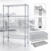 Thumbnail image #3 for Quantum Stationary 5-Shelf Wire Shelving Starter Kit, 54-Inch Wide x 86-Inch High, 304 Stainless Steel