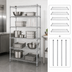 Thumbnail image #3 for Quantum Chrome Plated Wire Shelving Starter Kit, 72