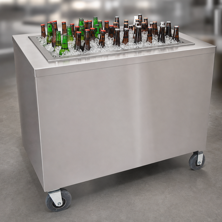 Product image #3 for BK Resources Portable Beverage Center with 48 x 20 Ice Bin, 60 x 30 x 36 Inches